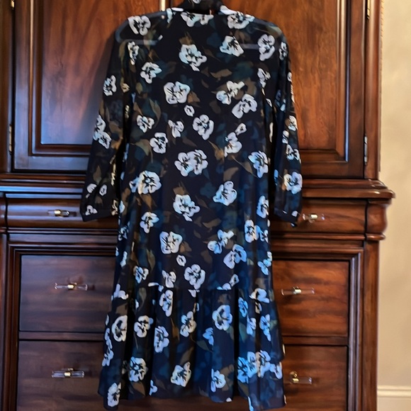Cabi dress. Navy with brown, teal and cream. XS. Like new worn once. - Picture 12 of 13